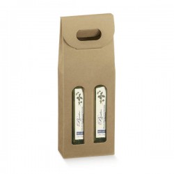 SCATOLA 2 BOTTIGLIE 11x2,2x30,5cm OLIVIA AVANA LISCIO