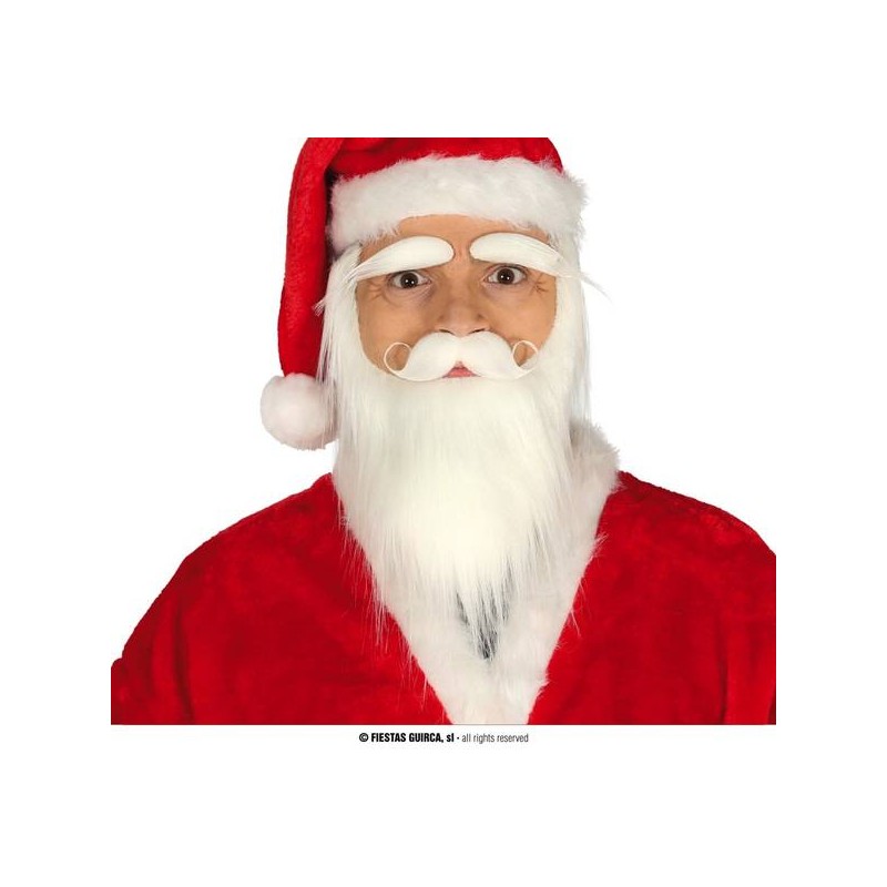 BARBA-BAFFI-SOPRACCIGLIA BIANCHE BABBO NATALE