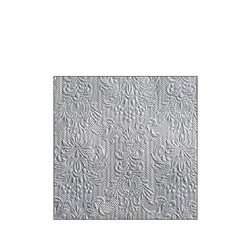 TOVAGLIOLI 25x25cm ELEGANCE ARGENTO 15pz