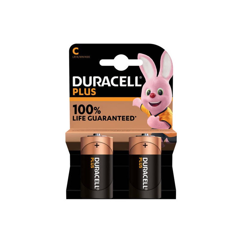 BATTERIE MEZZA TORCIA DURACELL PLUS 100 C 2pz
