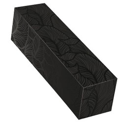 CANTINETTA 1 BOTTIGLIA ø10 10,5x11,5x33cm NERA FOGLIE