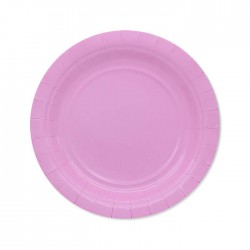 PIATTI DESSERT ECOLOR BIODEGRADABILI 18cm ROSA 25pz