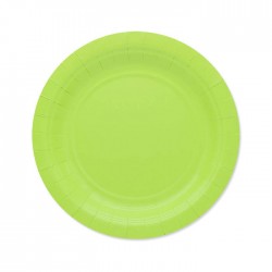 PIATTI DESSERT ECOLOR BIODEGRADABILI 18cm VERDE MELA 25pz