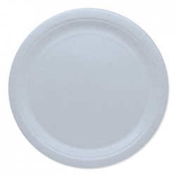 PIATTI PIANI ECOLOR BIODEGRADABILI 24cm BIANCO 25pz