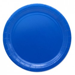 PIATTI PIANI ECOLOR BIODEGRADABILI 24cm BLU 25pz