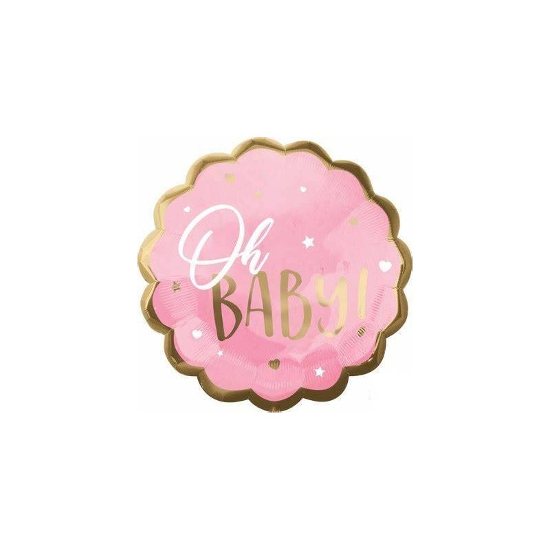 PALLONE MYLAR JUMBO BABY GIRL 22'' 55cm
