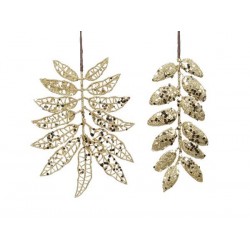 FOGLIE GLITTERATE ASS.TE ORO 2pz