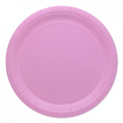 PIATTI PIANI ECOLOR BIODEGRADABILI 24cm ROSA 25pz