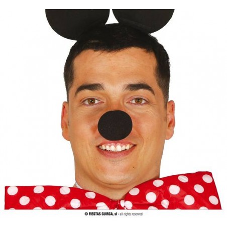 NASO NERO IN GOMMAPIUMA 5cm