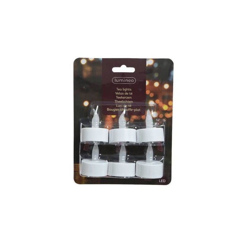 TEA LIGHT LED BIANCO 6pz