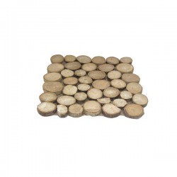 VASSOIO CON DISCHI DI ROVERE QUADRATO 20cm