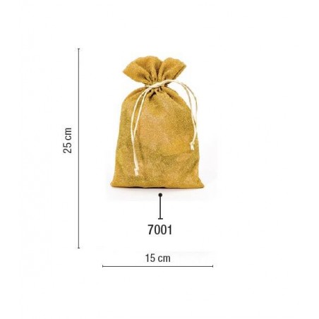 SACCHETTO ORGANZA PUDDING BAGS 15x25cm 7001-ORO 5pz
