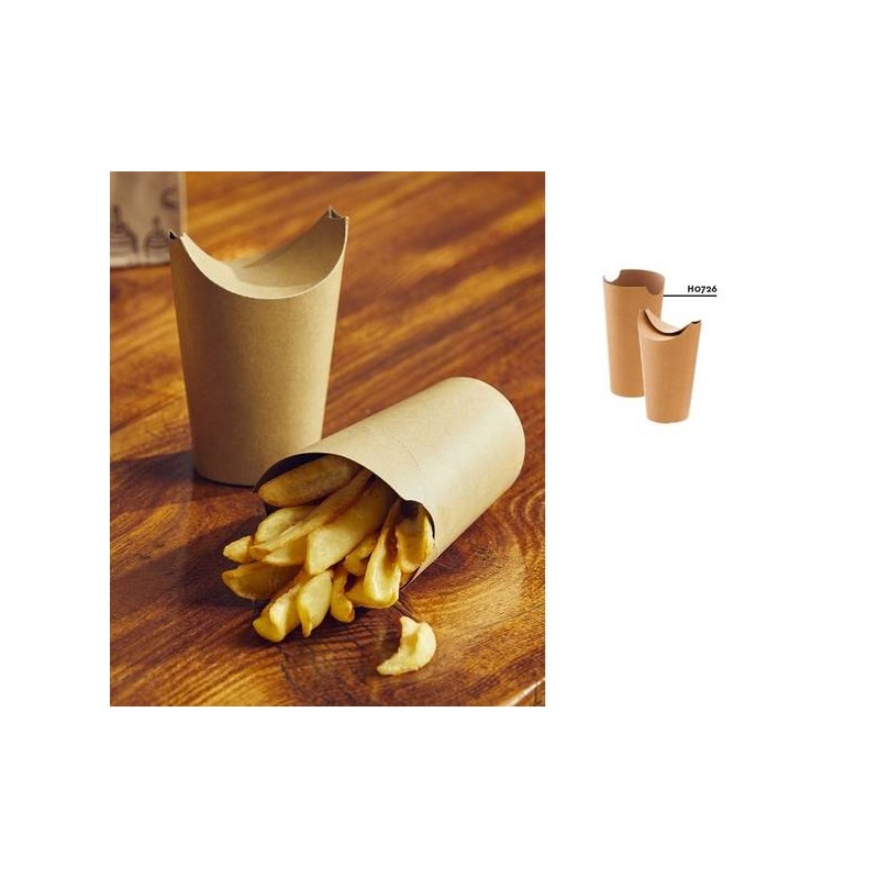 BOX CARTONCINO FRITTI KRAFT/PE AVANA ø10-6,4x17h 620ml 50pz