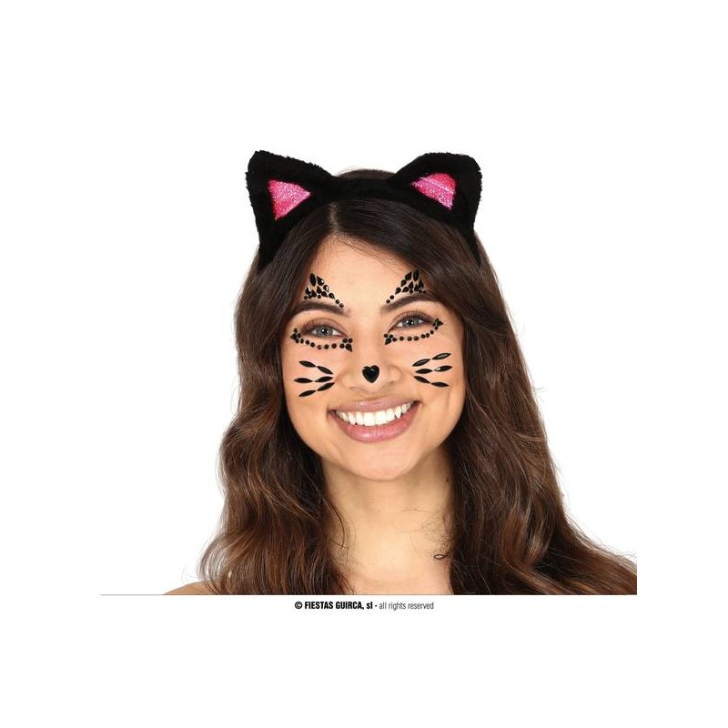 GIOIELLI ADESIVI PER VISO GATTA