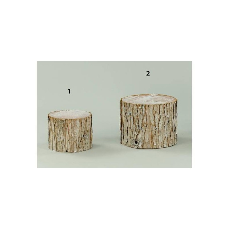 ALZATA TRONCO DI LEGNO ø22x16cm