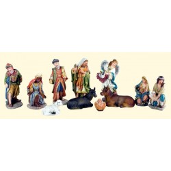 NATIVITA' IN RESINA 16cm COLOR ORO SET 11pz