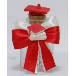 VASETTO VETRO 5x5cm C/APPL TOCCO LAUREA