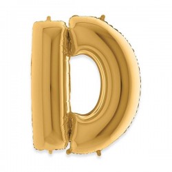 PALLONE MYLAR LETTERA D 102cm 40 GOLD