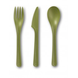 FORCHETTE CPLA BLOOM VERDE 17cm 25pz BIO COMPOSTABILE