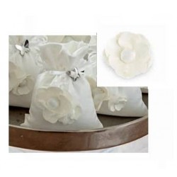 FIORE AVORIO C/ADESIVO Ø3cm 12pz