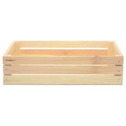 CASSETTA LEGNO EU NATURAL 3 LISTELLI 40x30x10cm CASL2683
