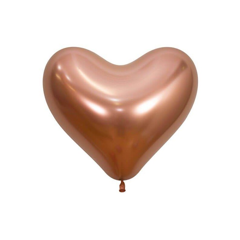 PALLONCINO CUORE ROSEGOLD REFLEX 14 12pz