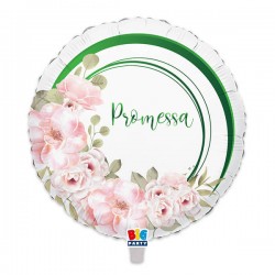 PALLONE MYLAR TONDO 45cm PROMESSA FLORAL