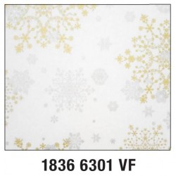 CARTA VELINA 70x100cm DECOR BIANCO-ORO 2 FOGLI 1836-6301