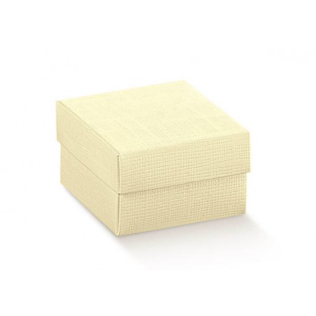 SCATOLA F/COP 30x30x6cm SETA AVORIO