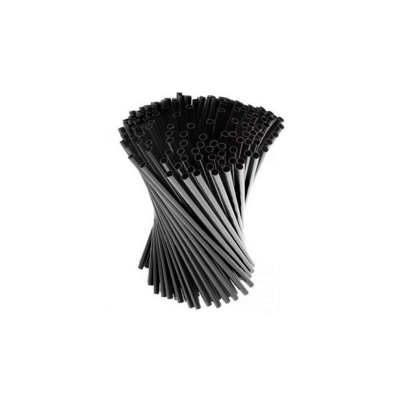 CANNUCCE CARTA ECOFRIENDLY mm8x20cm 100pz NERE BIO COMPOSTABILE