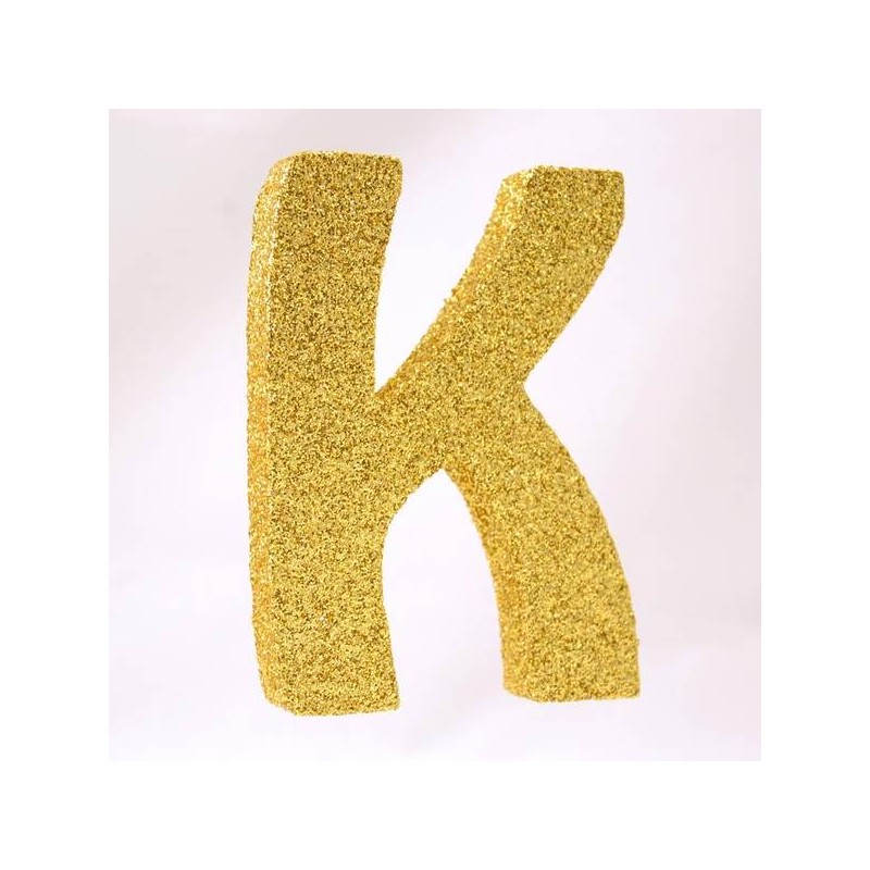 LETTERA POLISTIROLO GLITTER ORO mm120x90 K