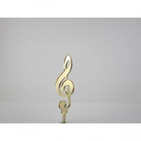 CAKE TOPPER PLEXY CHIAVE DI VIOLINO COLORE ASS.TO 1pz