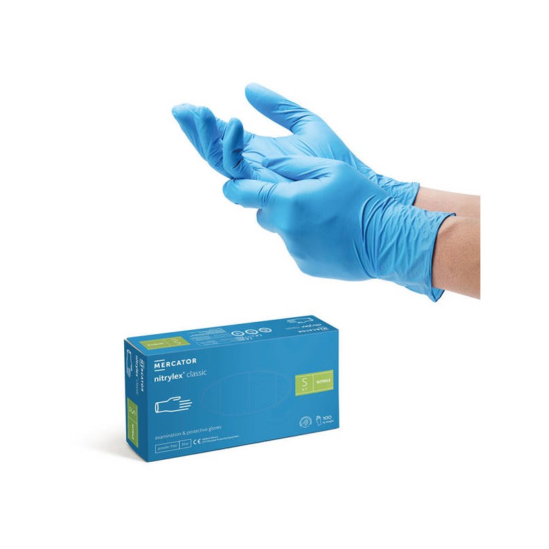 GUANTO NITRILE BLU ULTRAGRIP 3,5gr LYNCMED 100pz TG.S