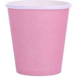 BICCHIERI 270cc CARTA BIODEGRADABILI ROSA 25pz