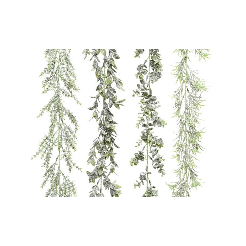 GHIRLANDA NATURE EFFETTO NEVE PVC 180cm 4ass 1pz