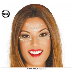 GIOIELLI ADESIVI A SFERA COLORE PERLA PER VISO