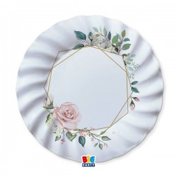PIATTI CARTA PIANI ø25cm FLORAL GEOMETRIC 8pz