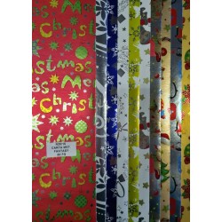 CARTA REGALO NATALIZIA METAL 70x100cm BOX 50fg L90