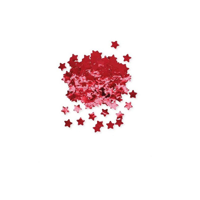 CORIANDOLI IN FOIL STELLE ø2cm 50gr ROSSO METAL