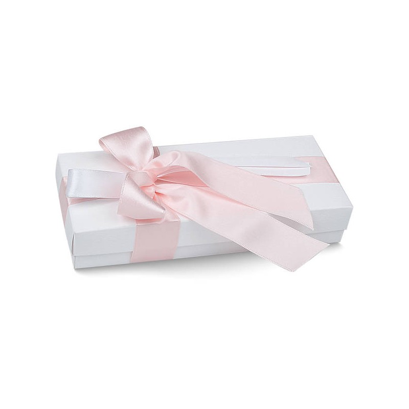 SCATOLA F/C BIANCA CON SEPARATORE PORTA 5 CONFETTI 7x17x3,5cm 1pz