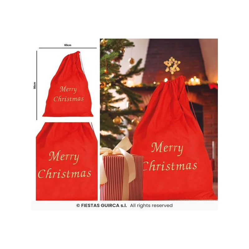 SACCO PER REGALI BABBO NATALE MERRY CHRSITMAS
