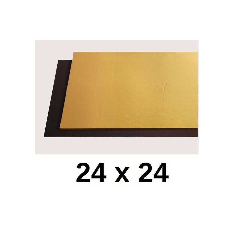 TAVOLETTE CARTONE 2400gr/mq ORO/NERO 24x24cm LISCE 10kg