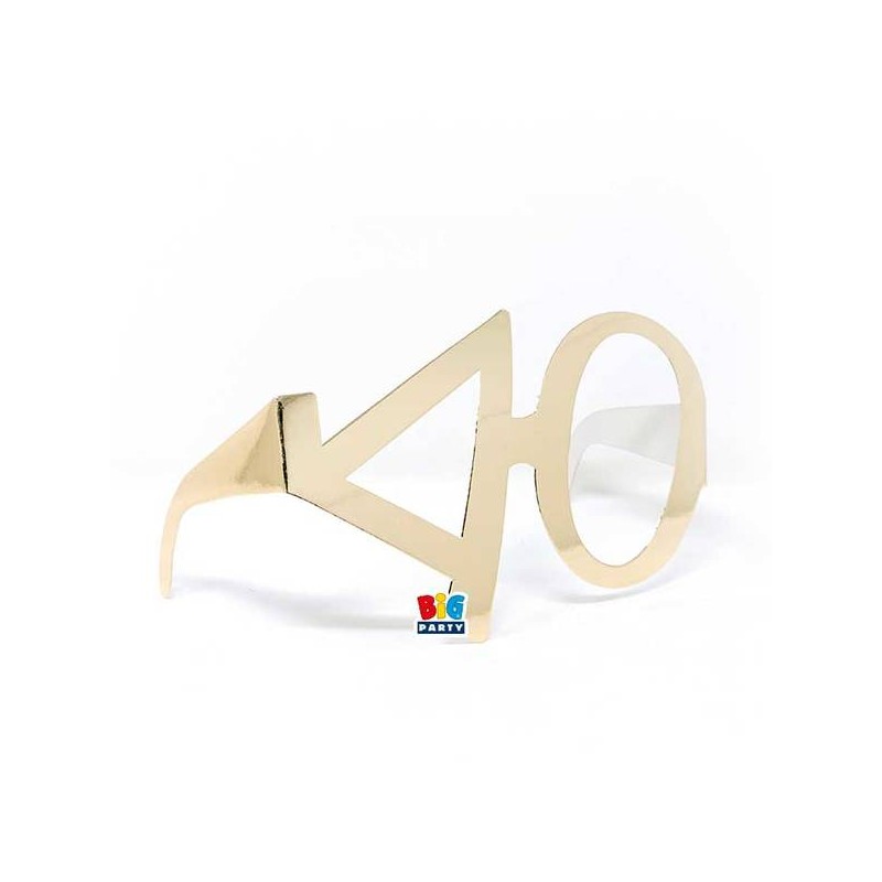 OCCHIALINI IN CARTA 40 ANNI ORO 6pz