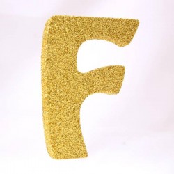 LETTERA POLISTIROLO GLITTER ORO mm120x90 F
