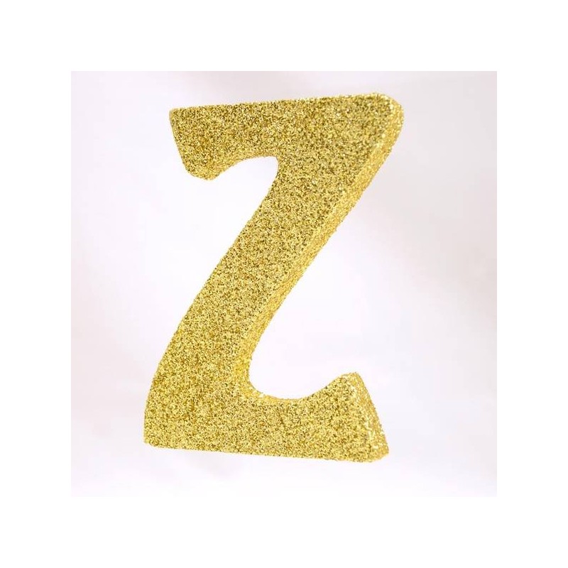 LETTERA POLISTIROLO GLITTER ORO mm120x90 Z