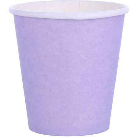 BICCHIERI 270cc CARTA BIODEGRADABILI LILLA 25pz