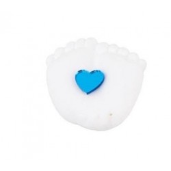 APPLICAZIONE MAGNETE PIEDINI GESSO C/CUORE PLEXY BOY 12pz