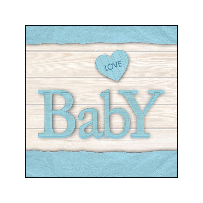 TOVAGLIOLI 33x33 BABY LOVE CELESTE 20pz