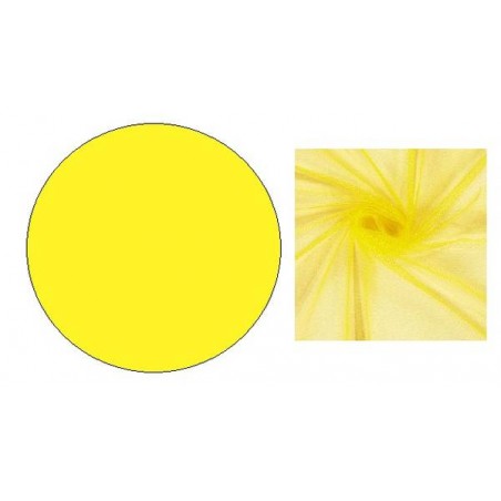 DISCHI TULLE FILE' ø23cm TONDI COLOR GIALLO SOLE 50pz