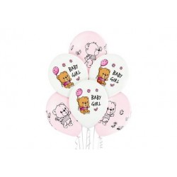 PALLONCINI LATTICE 12'' 30cm ORSO BABY GIRL ASS.TI 6pz